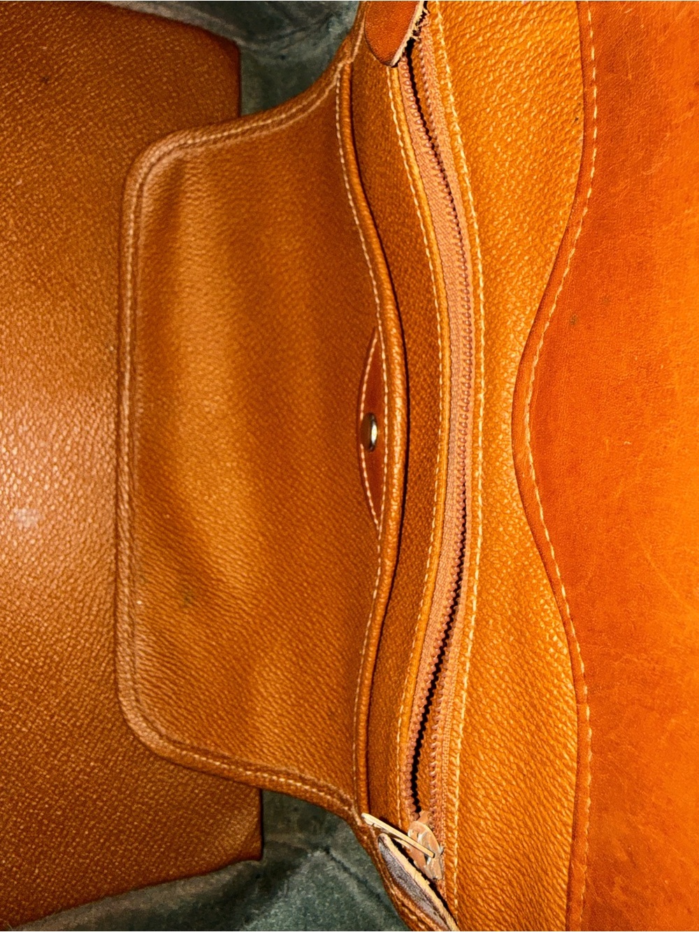 Vintage Dooney & Bourke Green Pebbled Leather Gladstone - Picture 11 of 13